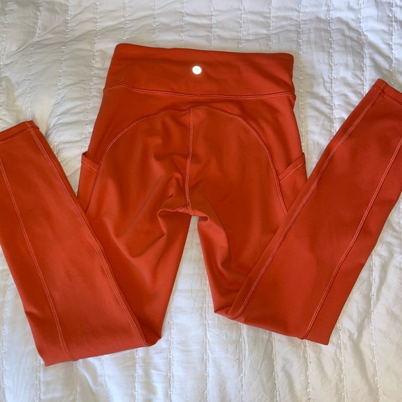 Lululemon Burnt Orange Leggings 25” - Picture 2 of 3